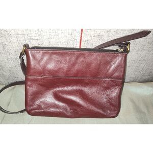 Fossil Fiona Leather Burgundy Crossbody Bag